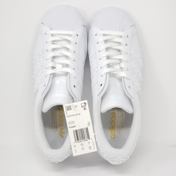Adidas Wmns Superstar Studded Rivets Cloud White Gold Metallic FV3397 -  Sepsport